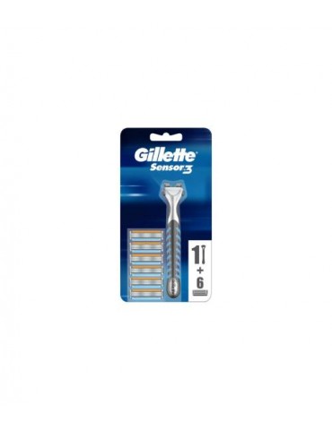 Gillette Sensor3 Tıraş Makinesi + 6 Yedek Tıraş Bıçağı