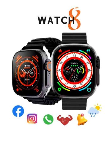 Favors Watch 8 Ultra Siyah Akıllı Saat Arama Yapma, Sensörlü, Spor Mod, Bildirim, Türkçe Smart Watch t00ultra