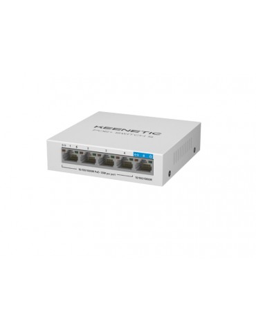 KEENETIC KN-4610-01-EU KN-4610-01-EU PoE+ Switch 5 1x1Gbit 4x1Gbit PoE+ Port IEEE 802.3af/at 60Watt