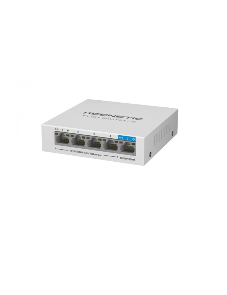 KEENETIC KN-4610-01-EU KN-4610-01-EU PoE+ Switch 5 1x1Gbit 4x1Gbit PoE+ Port IEEE 802.3af/at 60Watt