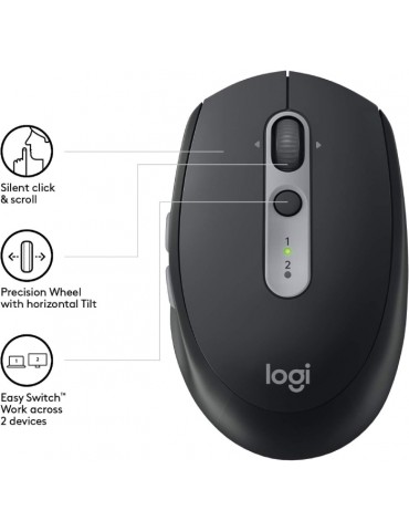 LOGITECH M590 910-005197 M590 Kablosuz Optik 1000DPI Sessiz Siyah Mouse