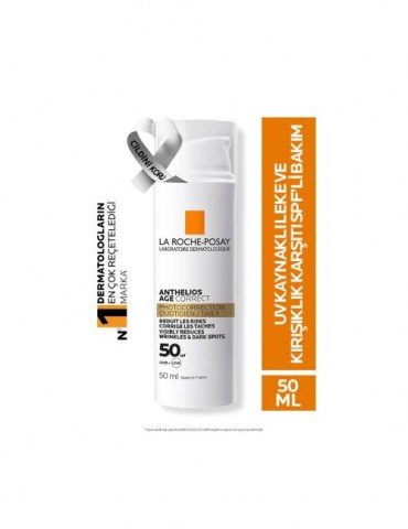 La Roche Posay Anthelios Age Correct SPF50+ Yaşlanma Karşıtı Yüz Güneş Kremi 50 ml