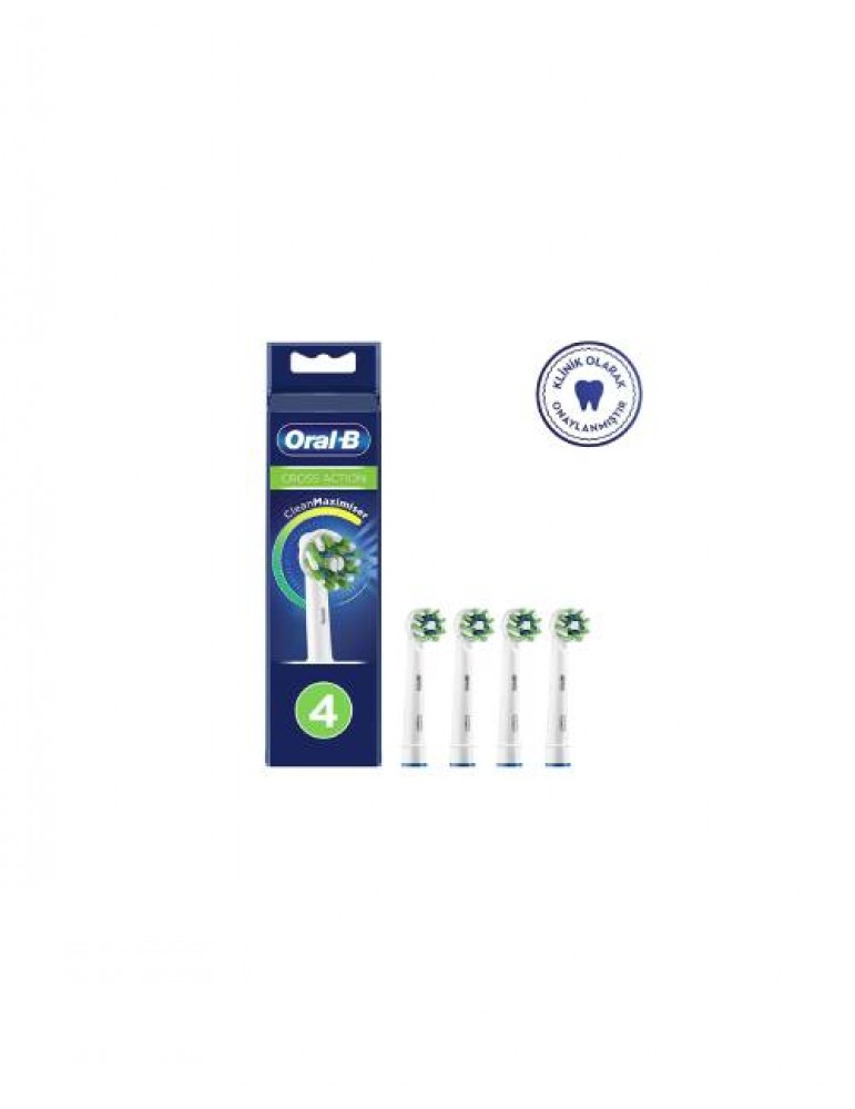 Oral-B Cross Action Şarjlı Diş Fırçası Yedek Başlığı 4'lü