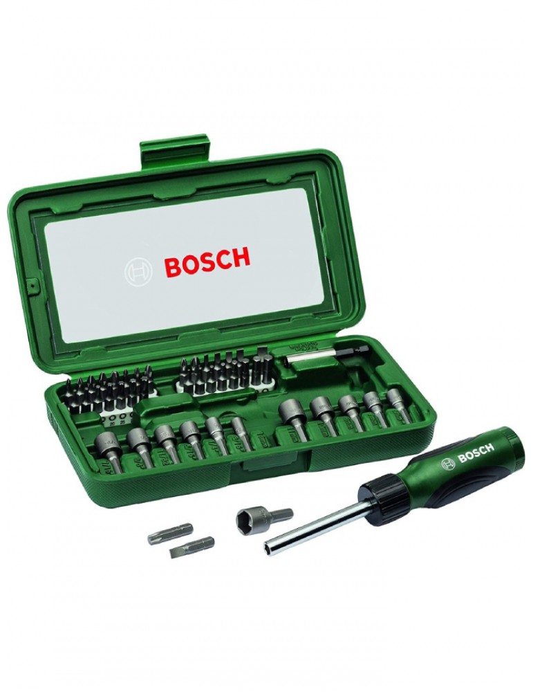 Bosch 46 Parça Tornavida Vidalama Lokma Uçlu Aksesuar Seti - 2607019504