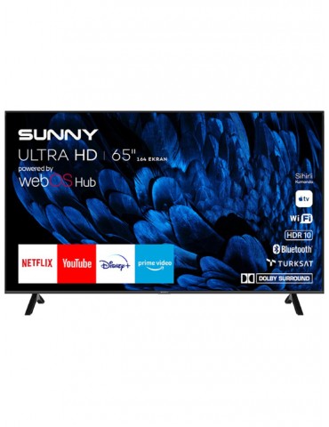 Sunny SN65FMN252 65'' 164 Ekran Uydu Alıcılı 4K Ultra HD Smart webOS LED TV