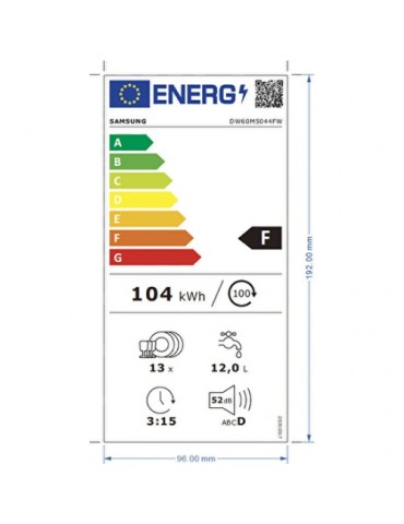 Samsung DW60M5044FW Bulaşık Makinesi Beyaz