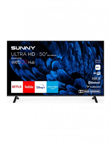 Sunny SN50FMN252 50" 127 Ekran Uydu Alıcılı 4K Ultra HD webOS Smart LED TV(Çerçevesiz)