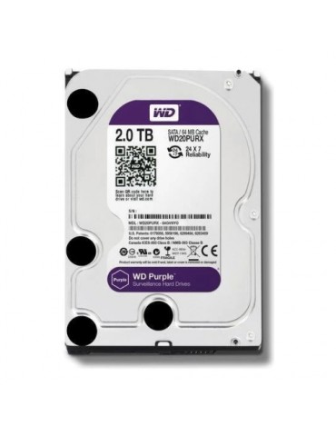 Wd Purple 2 Tb 3.5" 5400 Rpm Sata 3 WD20PURX Güvenlik Harddisk